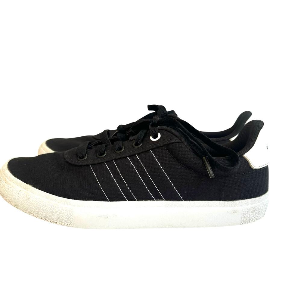 Adidas Men’s Black Canvas Sneakers Size 6.5 Casual Low Top Shoes